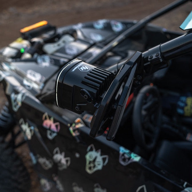 Chupacabra Offroad Cuero Race Baja Designs XL80 Light mount on a cam-am maverick UTV