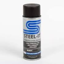 Steel-It Polyurethane Aerosol Spray Can Black 14oz 1012B Steel It