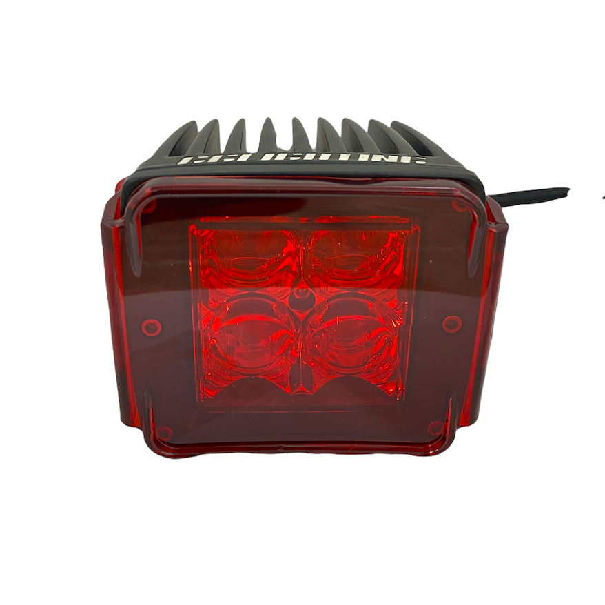 LED Pod Lens Colored Cover 3x3 offroad lighting Red