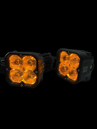 Amber Backlit Race Series Offroad LED Pod Pair With Harness