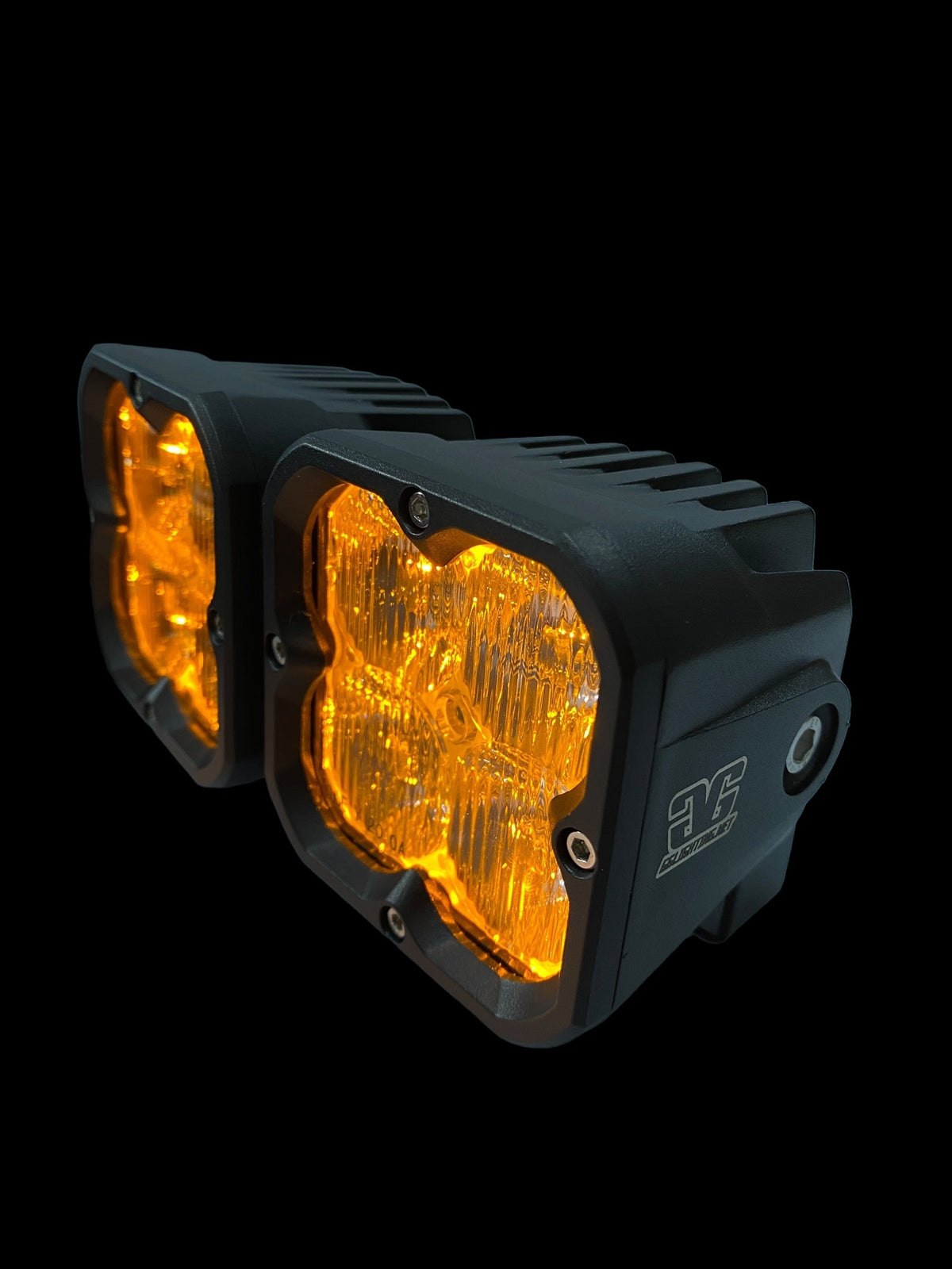 Amber Backlit Race Series Offroad LED Pod Pair With Harness