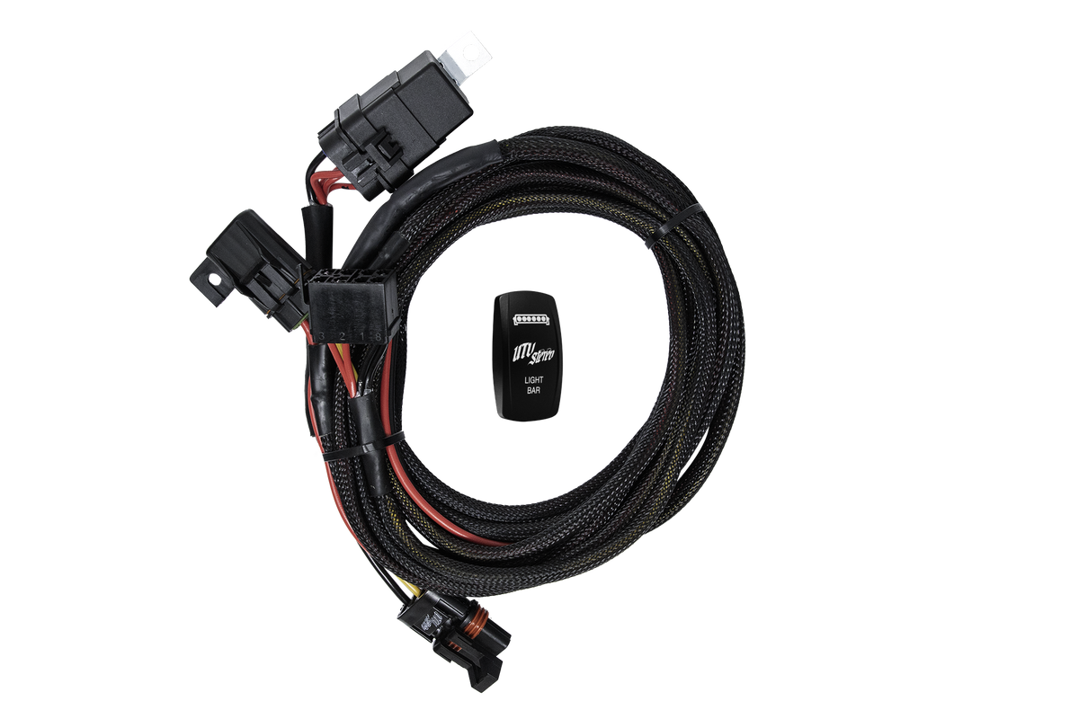 RZR® Pro Series High Current Harness + Rocker Switch & Pulse Bar Plug | UTVS-PRO-HRN-HC-RKR