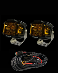 Amber CB30 Sidewinder LED Pod Bundle With Free Wiring Harness