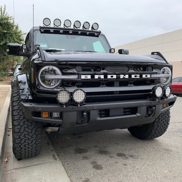 2021 2022 New Ford Bronco Roof Rack Light Mount Round Lights LED Bolt On