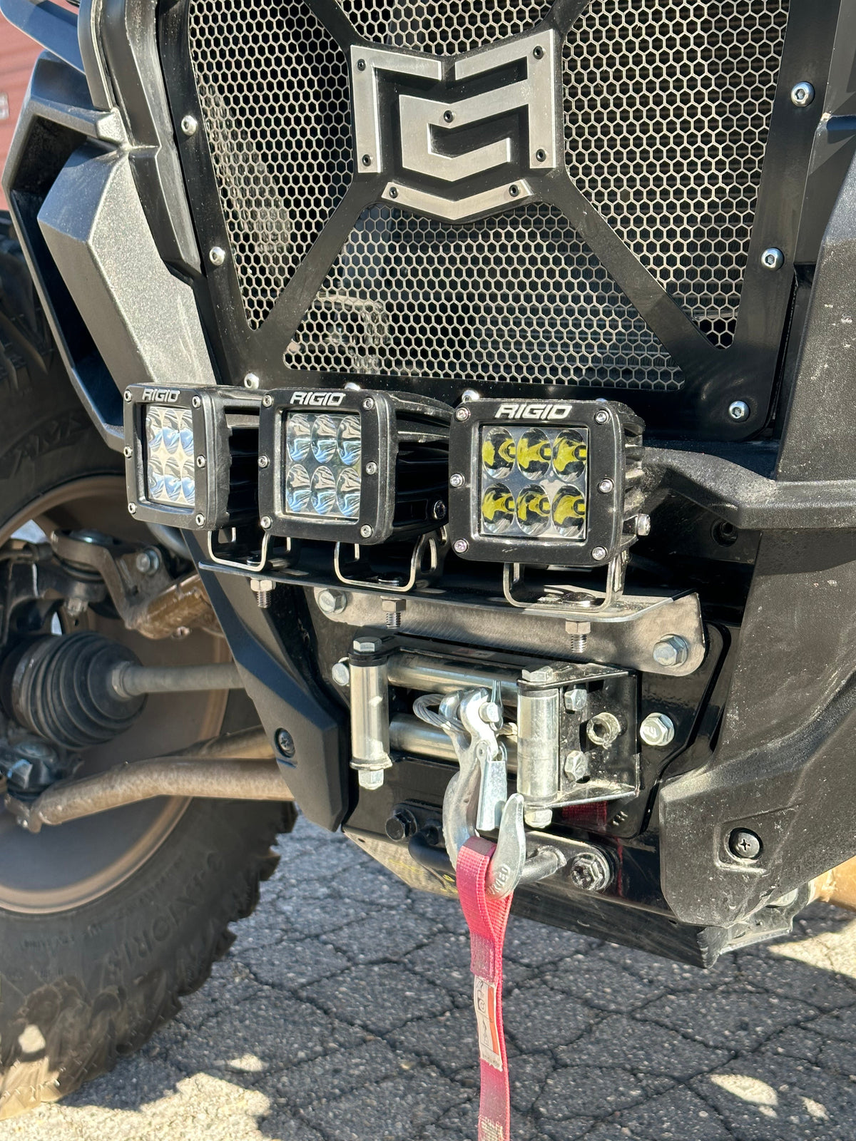 Kawasaki KRX Winch Mount Triple Light Pod Bracket (Fits all years and sub models!)