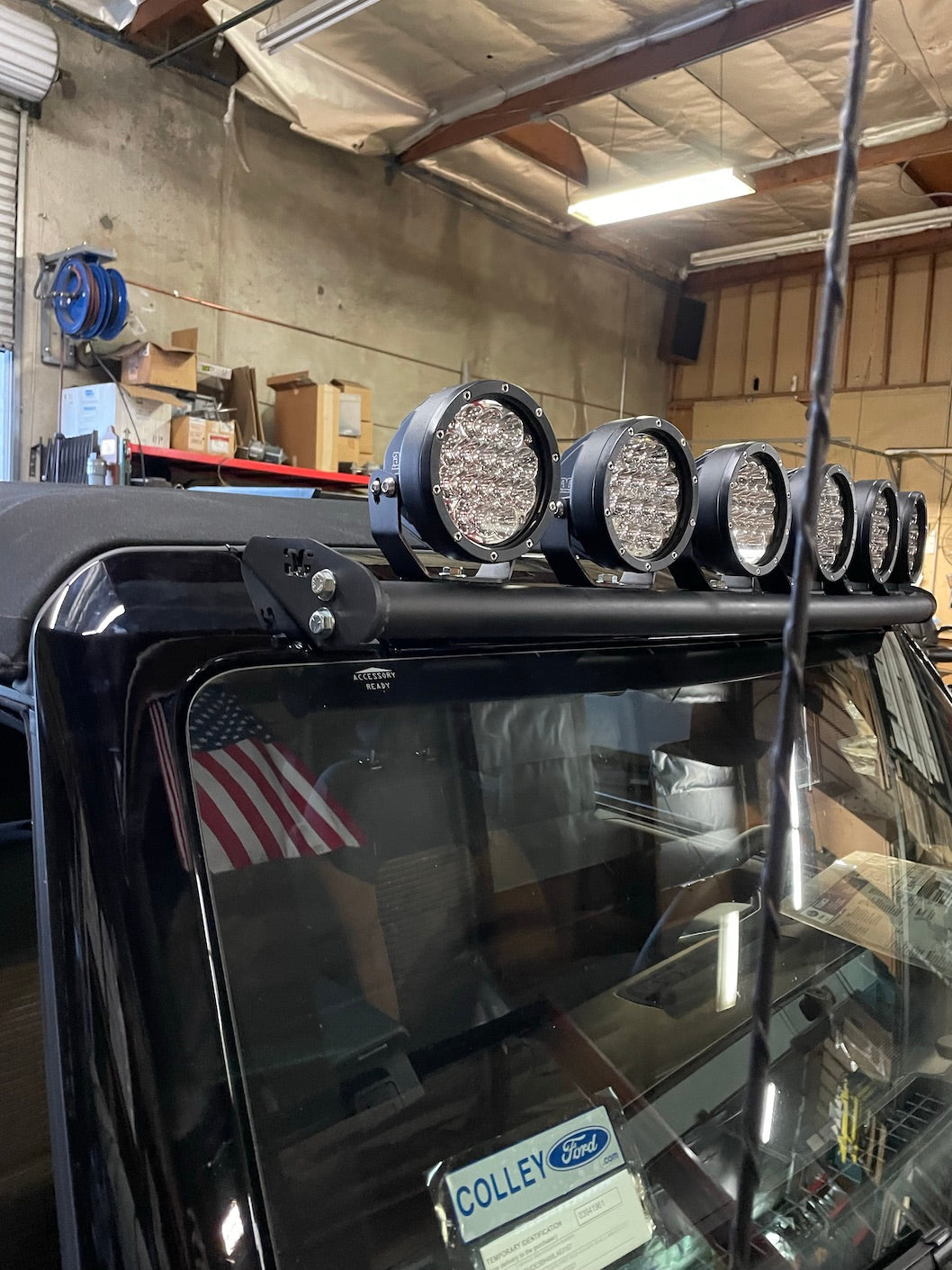 2021 2022 New Ford Bronco Roof Rack Light Mount Round Lights LED Bolt On