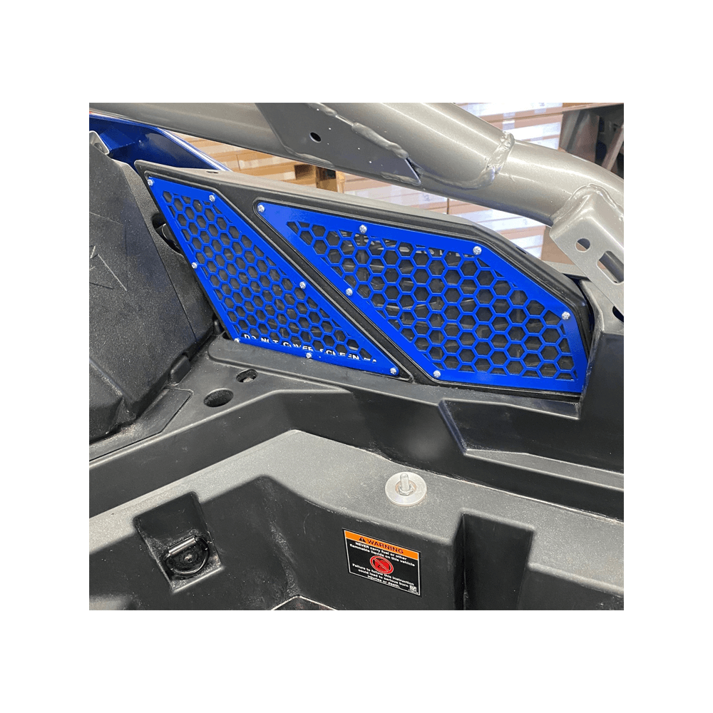 Intake Vent Covers Polaris Pro XP / Pro R / Turbo R  AJK Offroad Inside Blue 