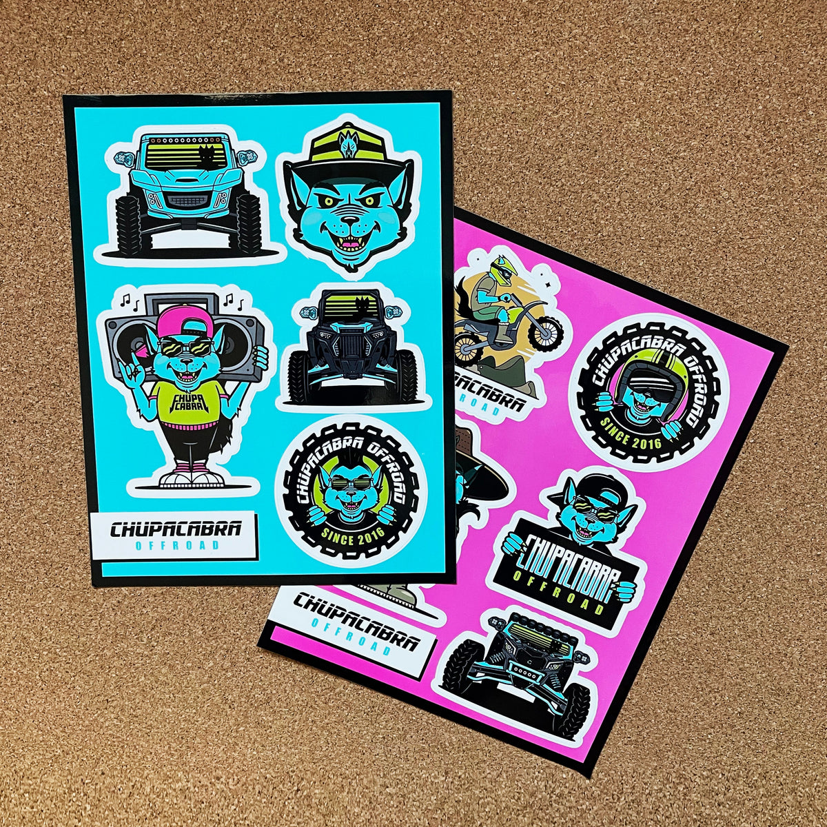 Chupacabra Offroad Sticker Sheet