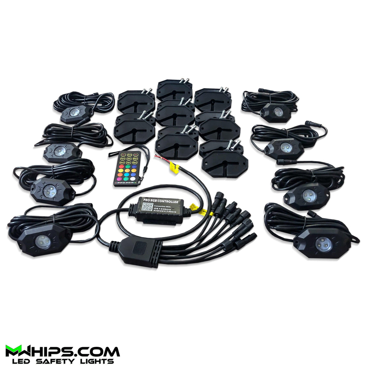 8PC T2 BLUETOOTH RGB ROCK KIT