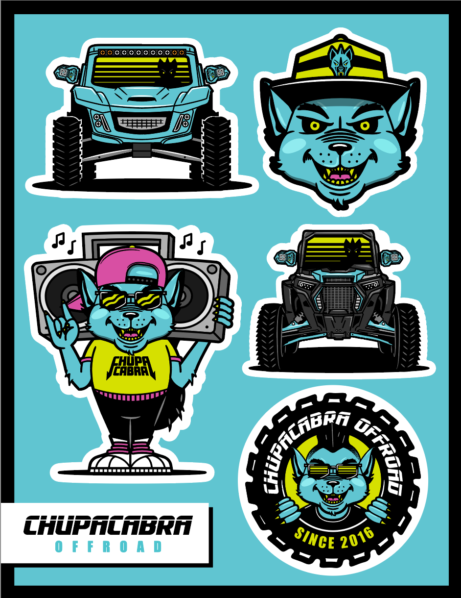 Chupacabra Offroad Sticker Sheet