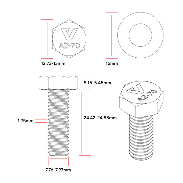 M8x25mm Kit